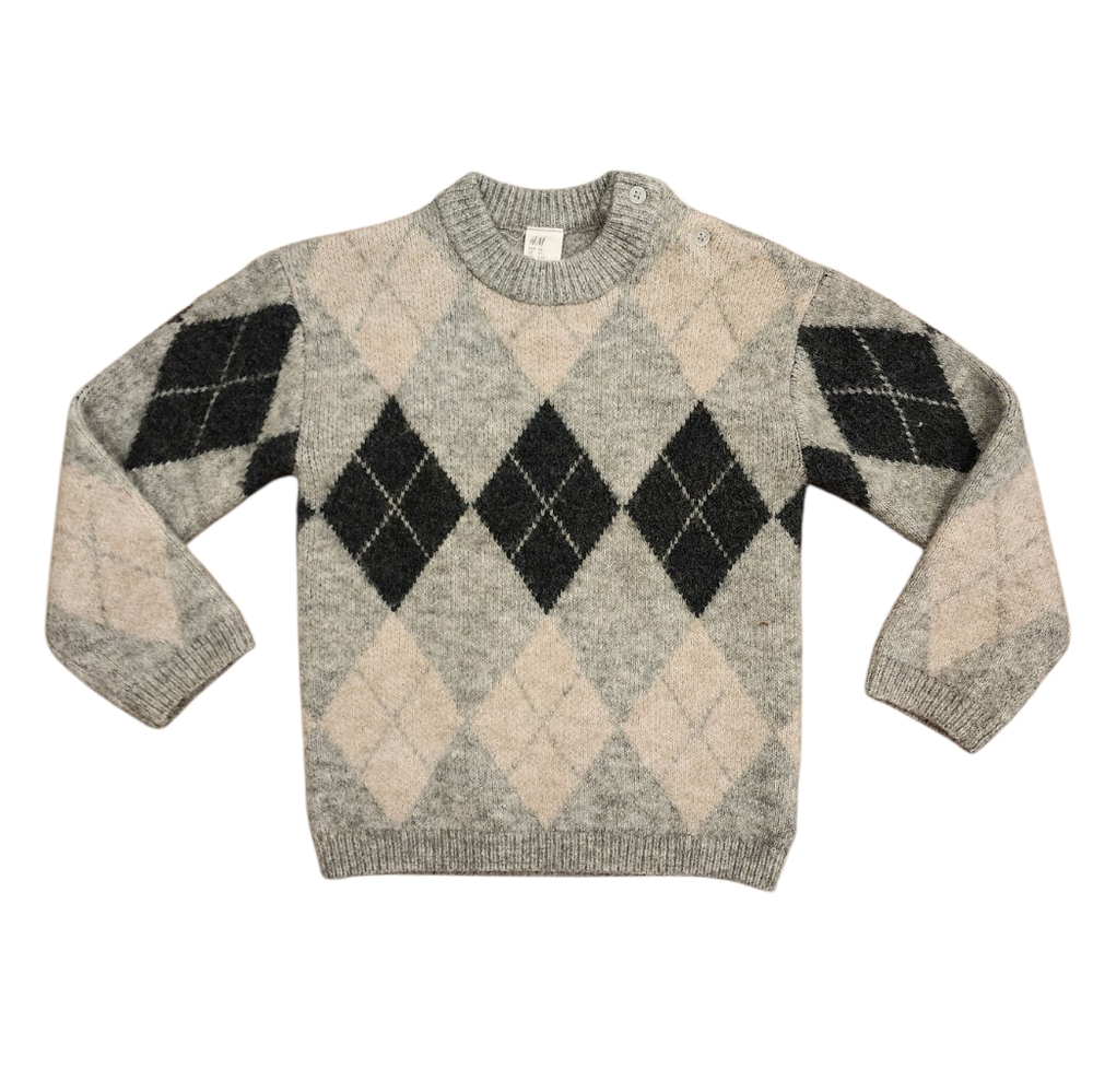 H&M Boys Argyle Sweater - Size 3T
